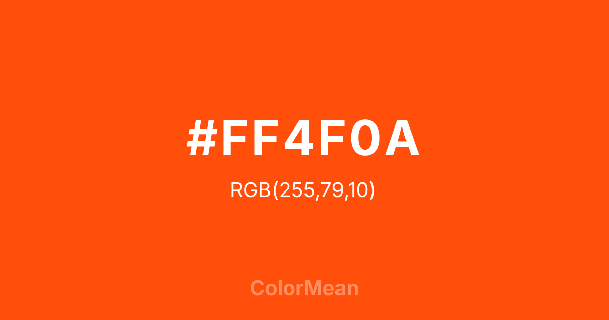 #FF4F0A color swatch