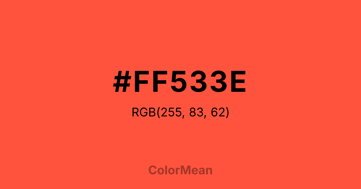 #FF533E color swatch