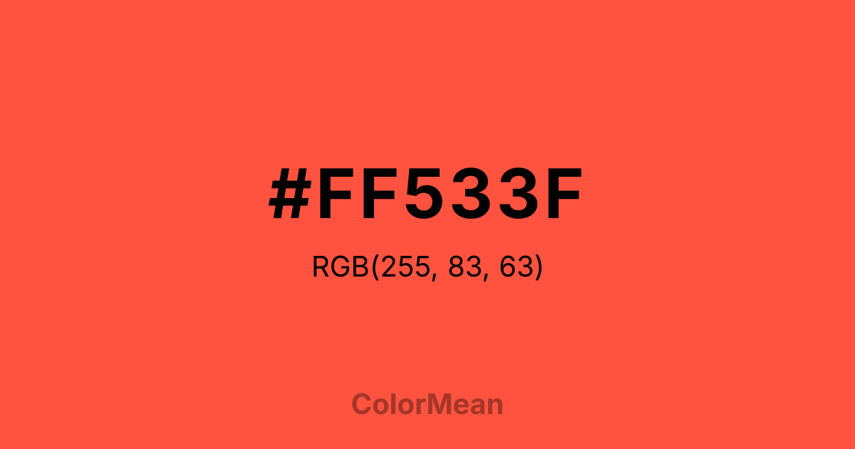 #FF533F color swatch
