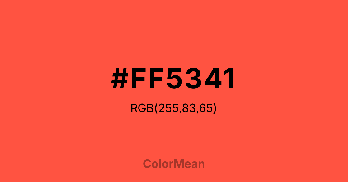 #FF5341 color swatch