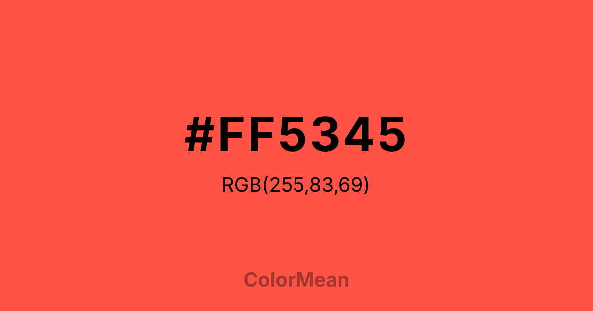 #FF5345 color swatch
