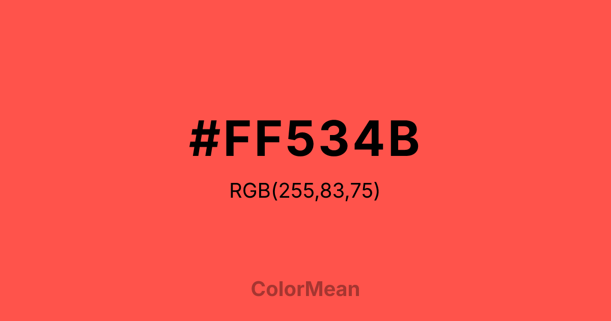 #FF534B color swatch
