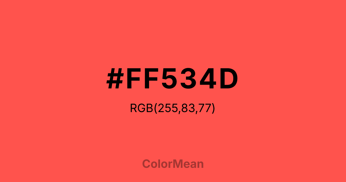 #FF534D color swatch