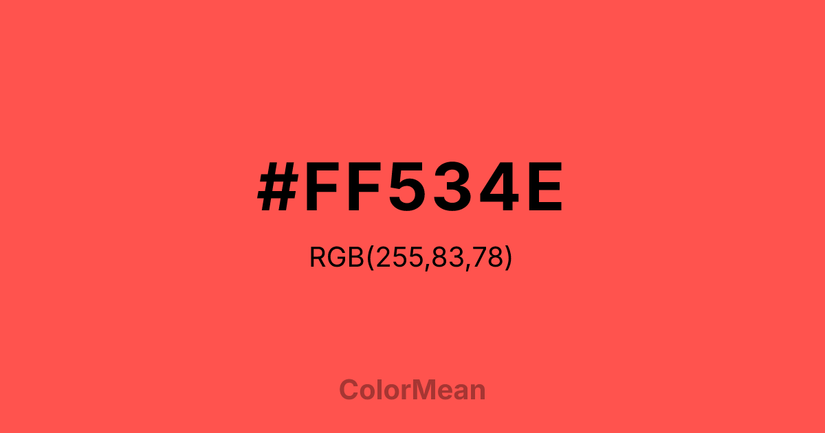#FF534E color swatch