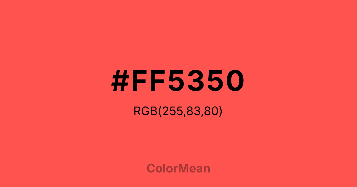 #FF5350 color swatch