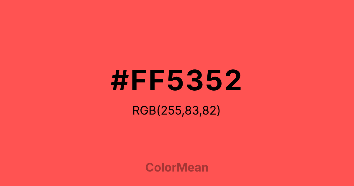 #FF5352 color swatch
