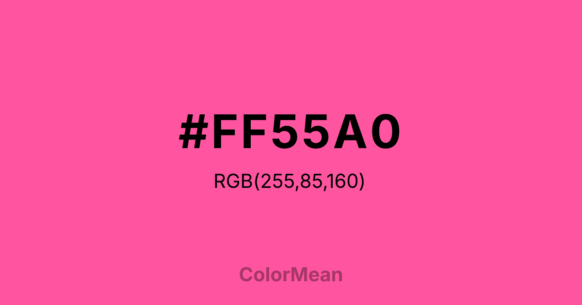 #FF55A0 color swatch