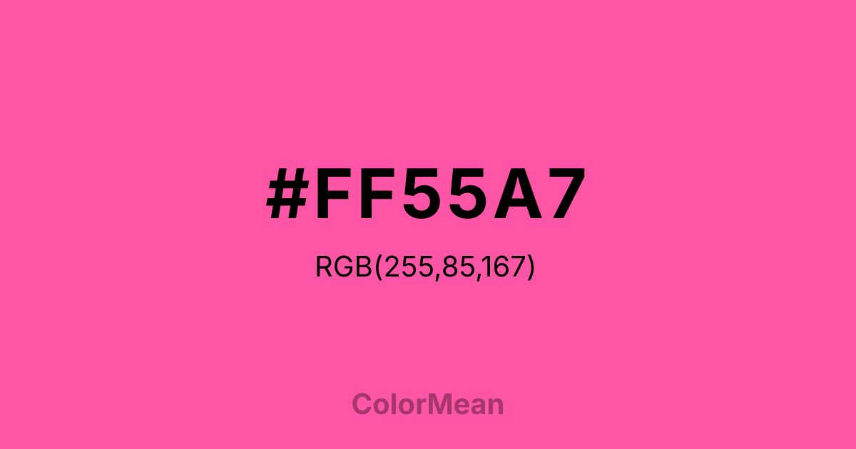 #FF55A7 color swatch