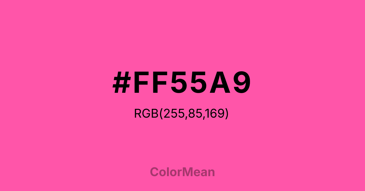 #FF55A9 color swatch