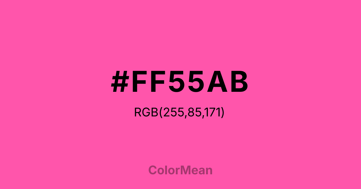 #FF55AB color swatch