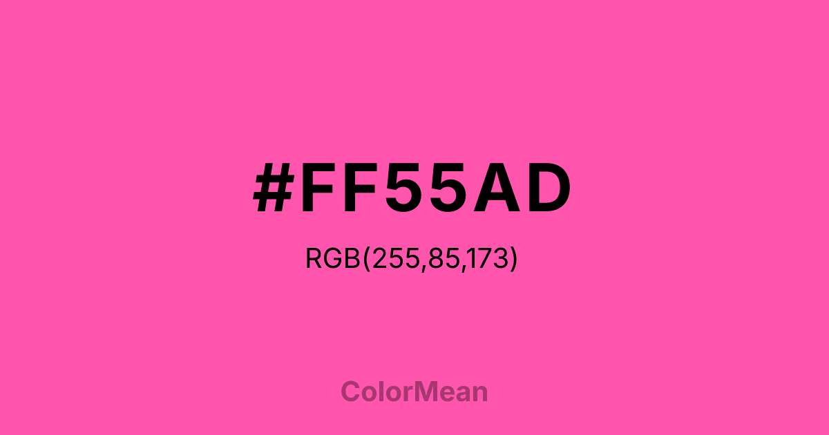 #FF55AD color swatch