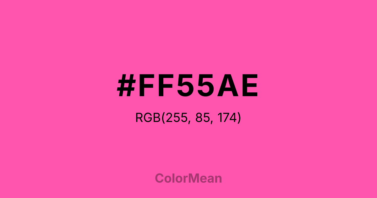 #FF55AE color swatch