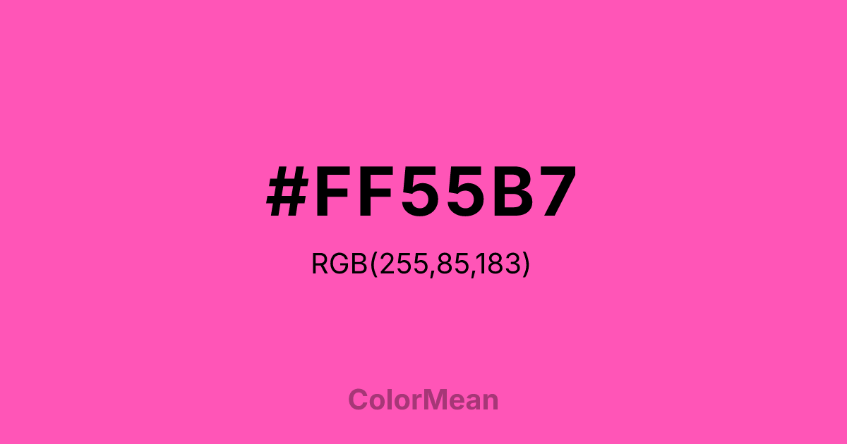 #FF55B7 color swatch