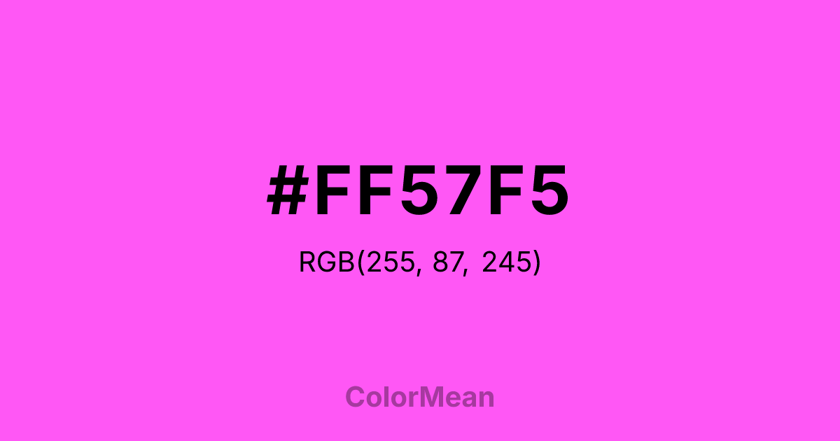 #FF57F5 color swatch