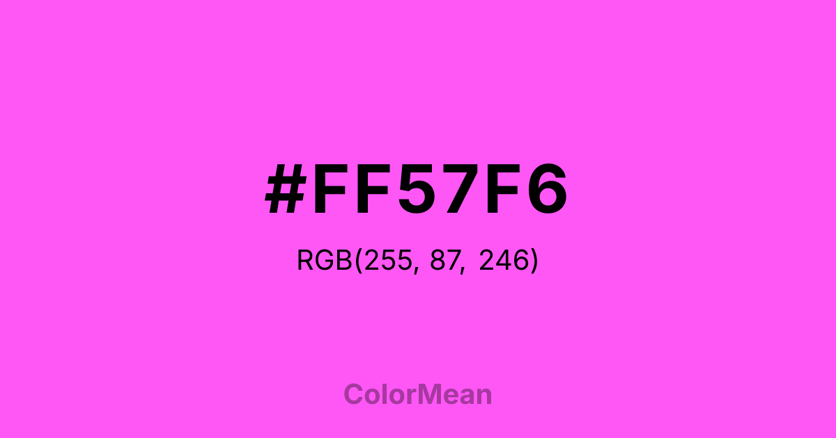 #FF57F6 color swatch