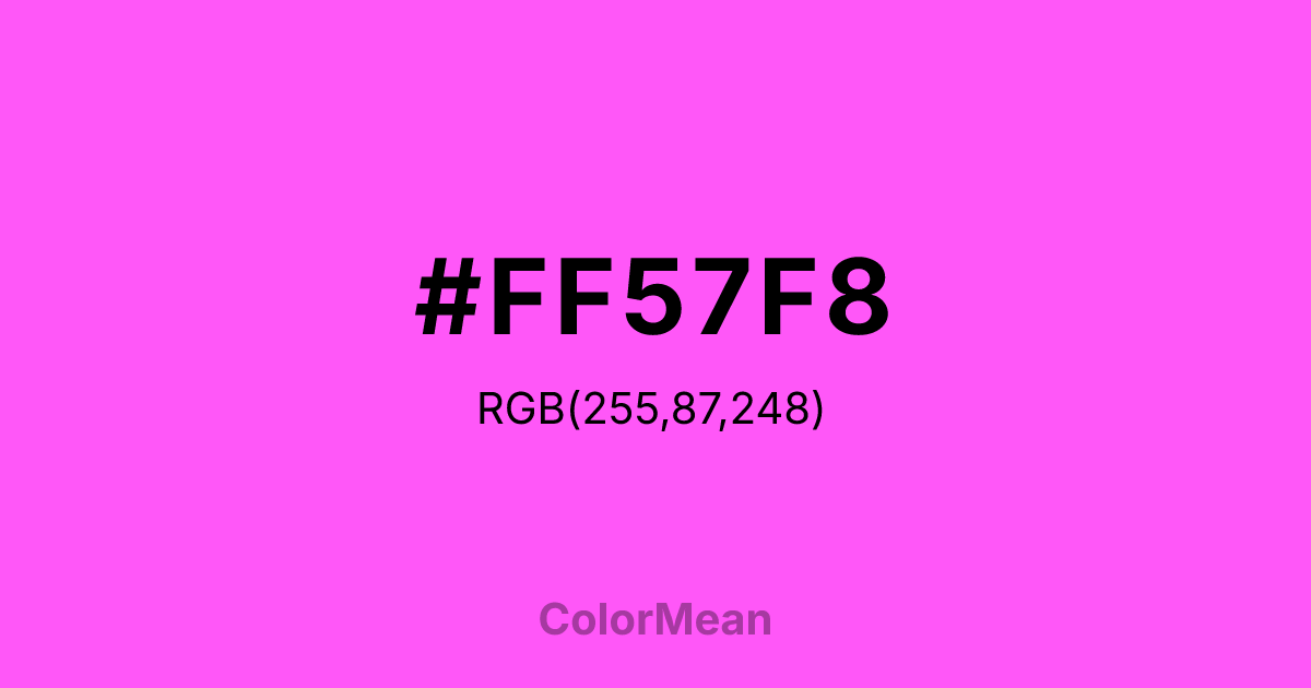 #FF57F8 color swatch
