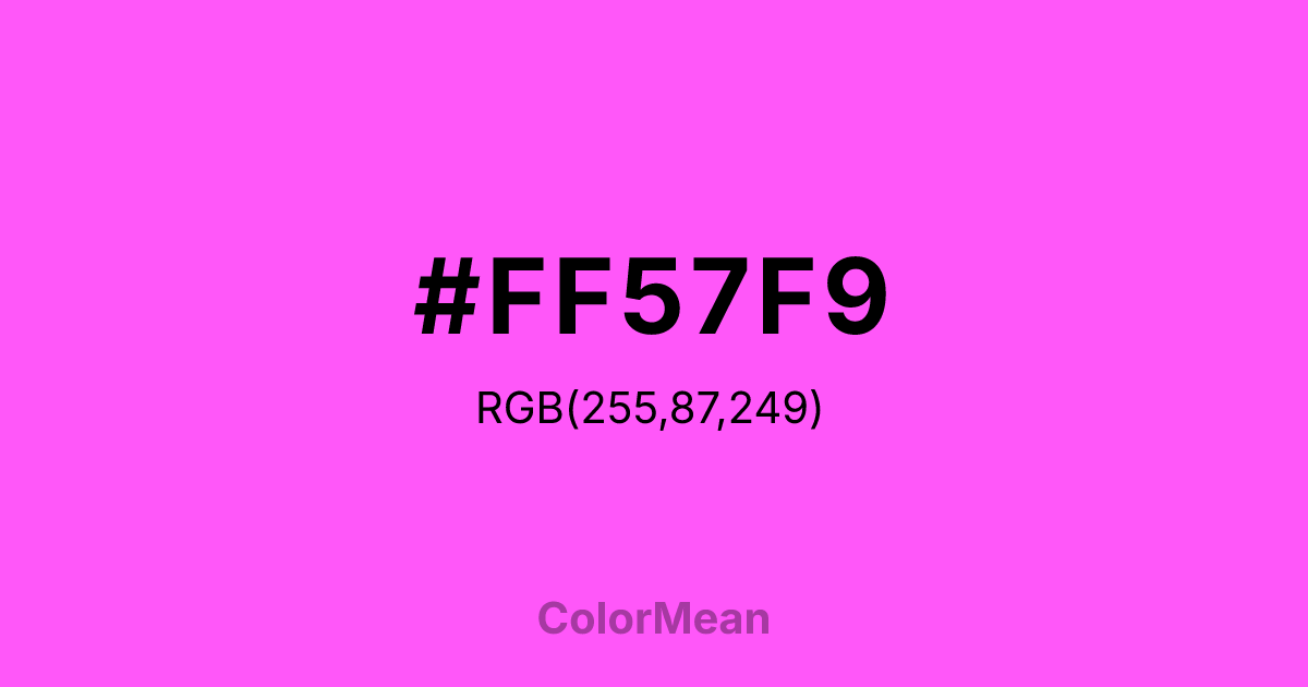 #FF57F9 color swatch