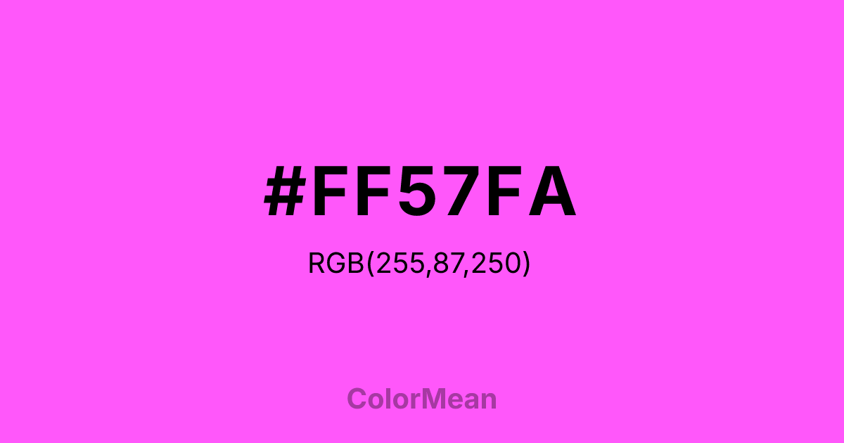 #FF57FA color swatch