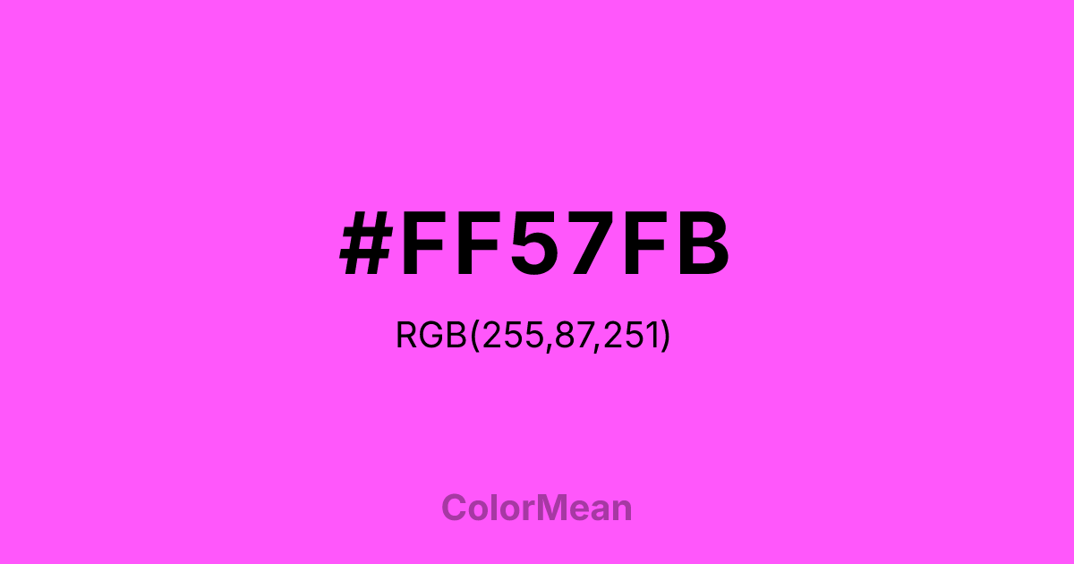 #FF57FB color swatch