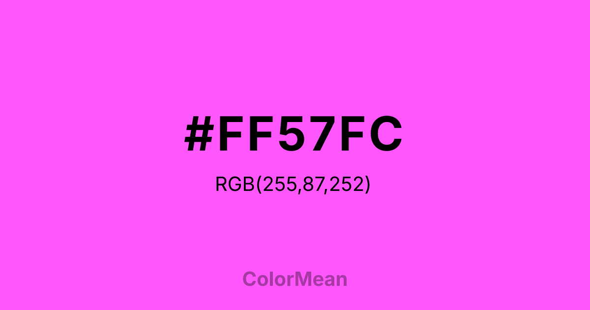 #FF57FC color swatch