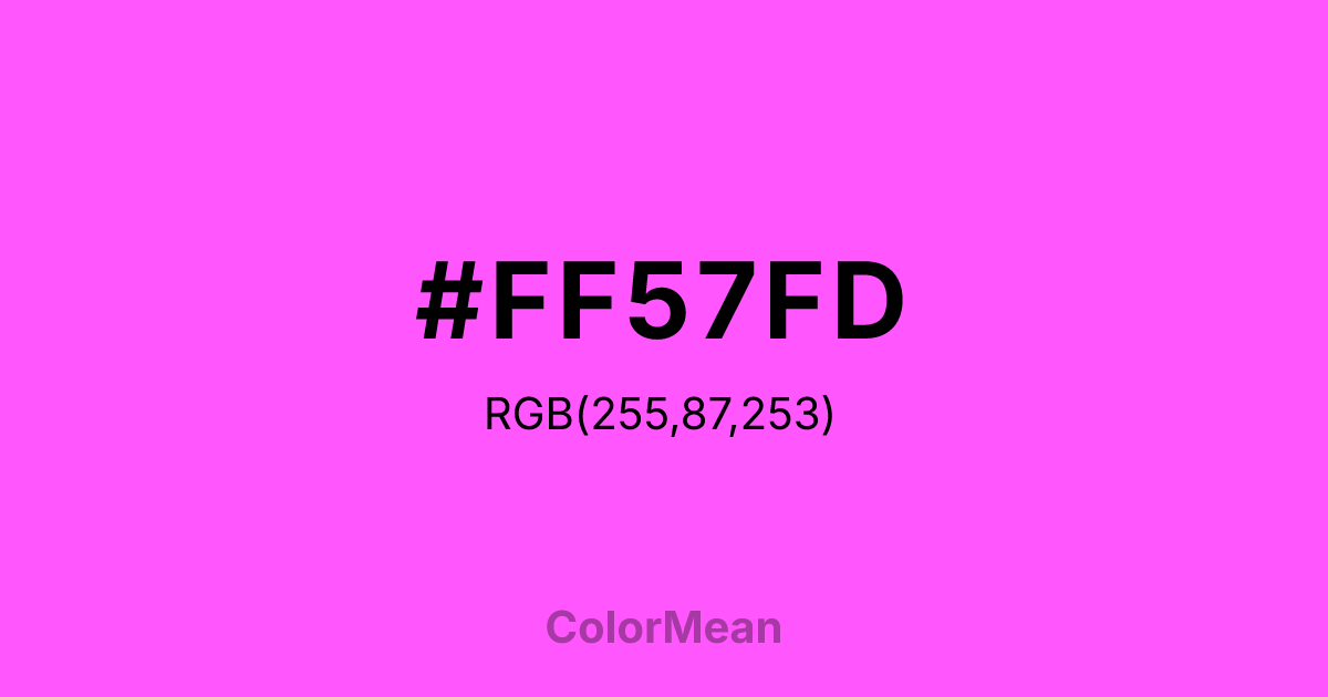 #FF57FD color swatch
