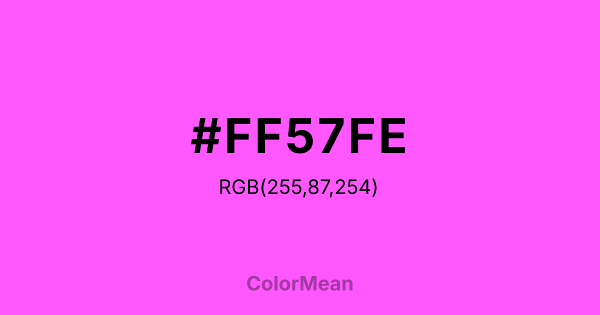 #FF57FE color swatch