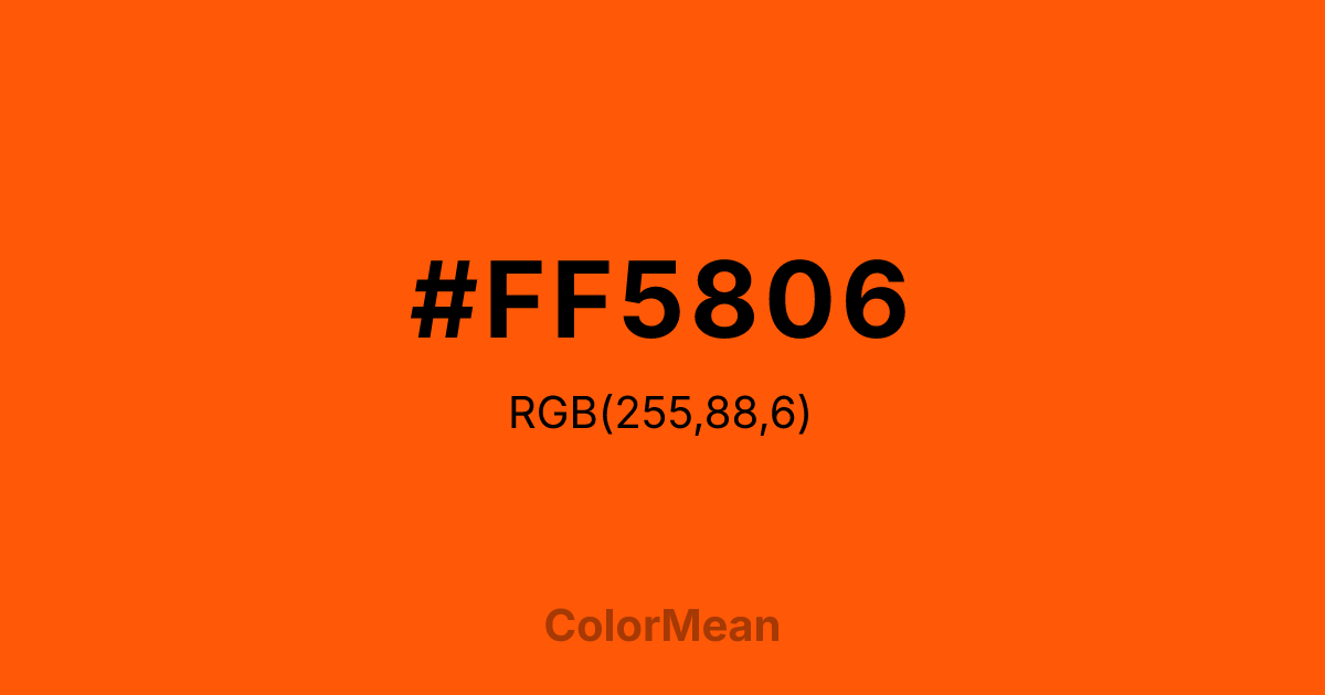 #FF5806 color swatch