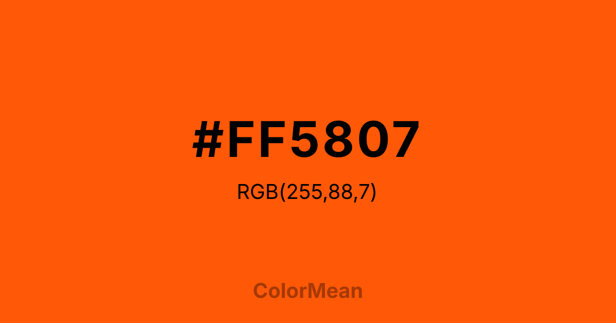#FF5807 color swatch