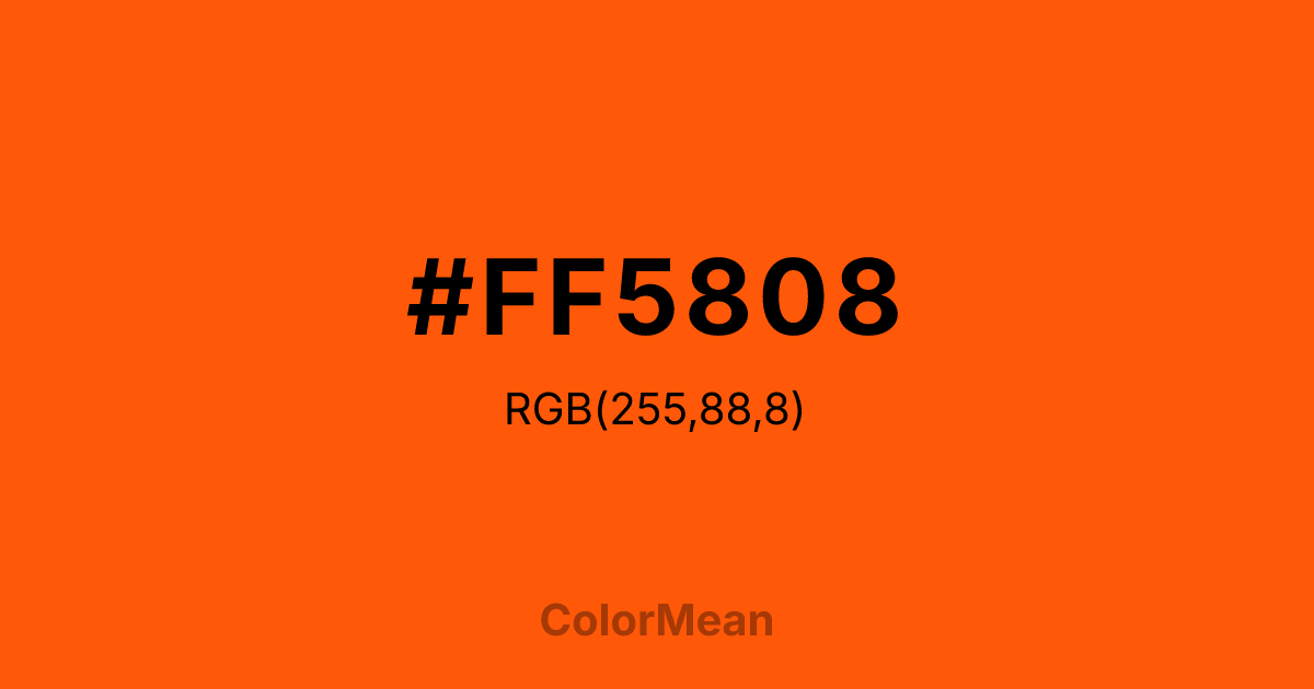#FF5808 color swatch