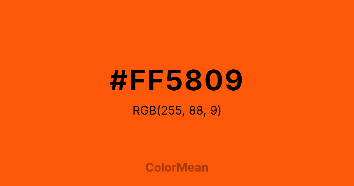 #FF5809 color swatch