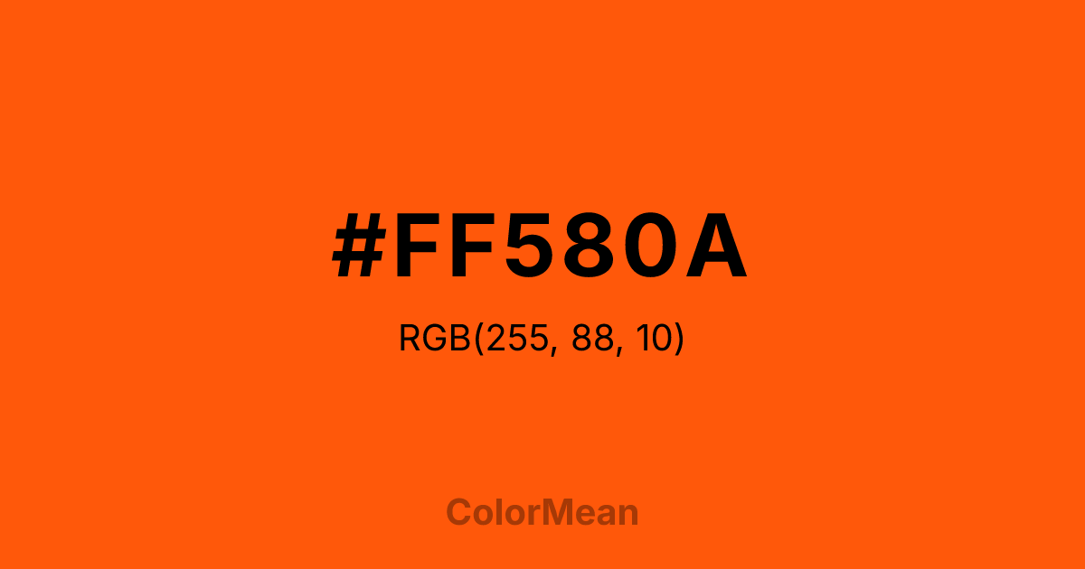 #FF580A color swatch