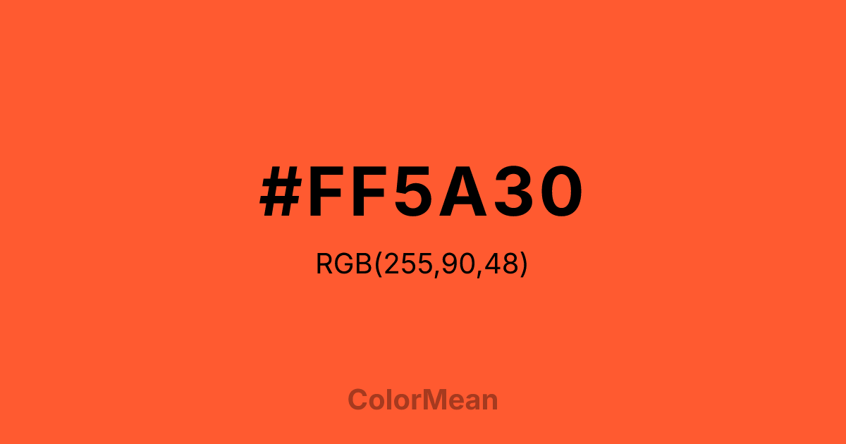 #FF5A30 color swatch