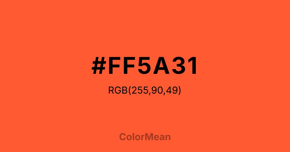 #FF5A31 color swatch