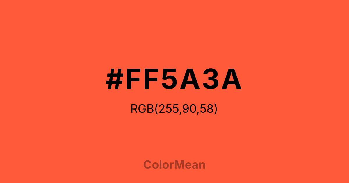 #FF5A3A color swatch
