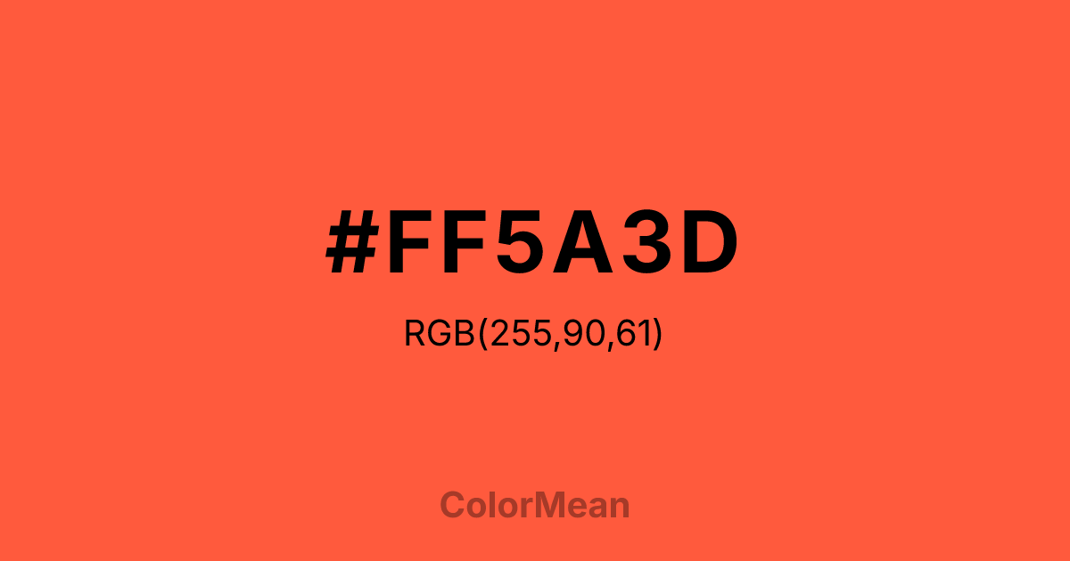 #FF5A3D color swatch