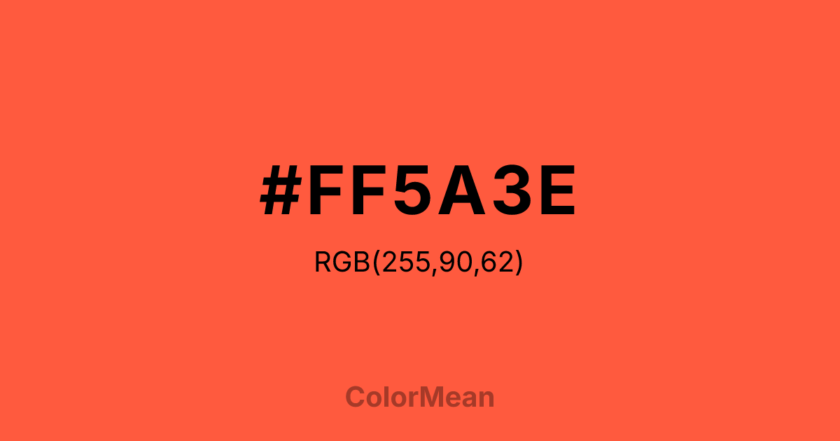 #FF5A3E color swatch