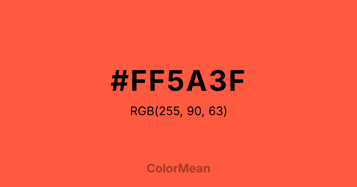 #FF5A3F color swatch