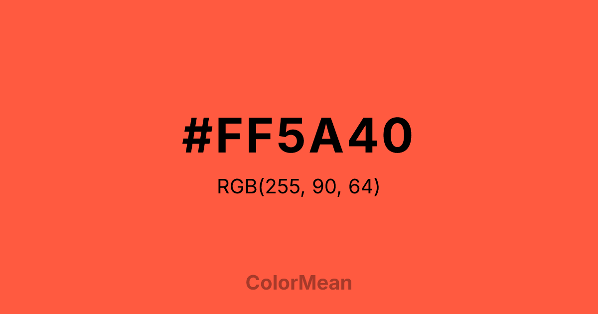 #FF5A40 color swatch