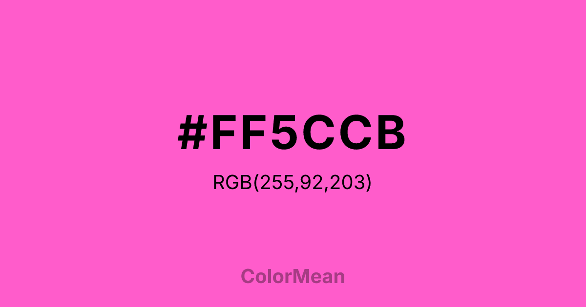 #FF5CCB color swatch