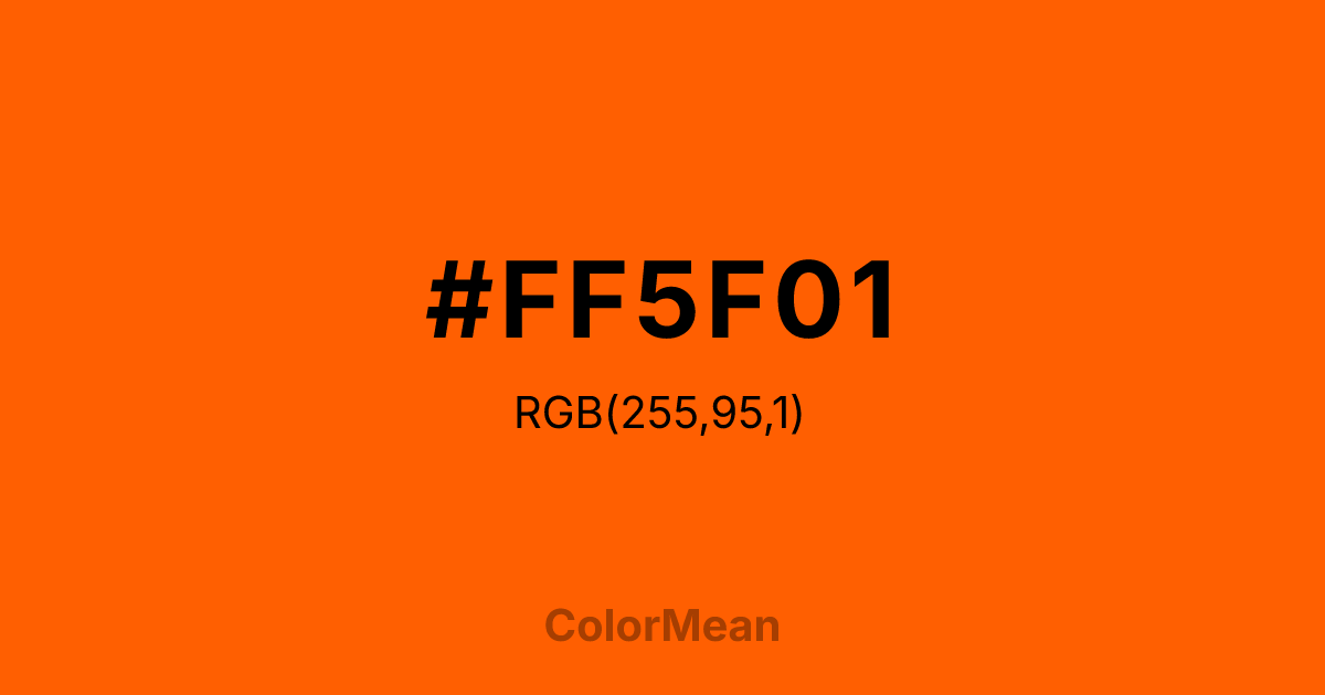 #FF5F01 color swatch