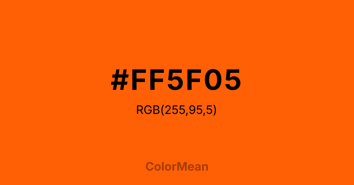 #FF5F05 color swatch