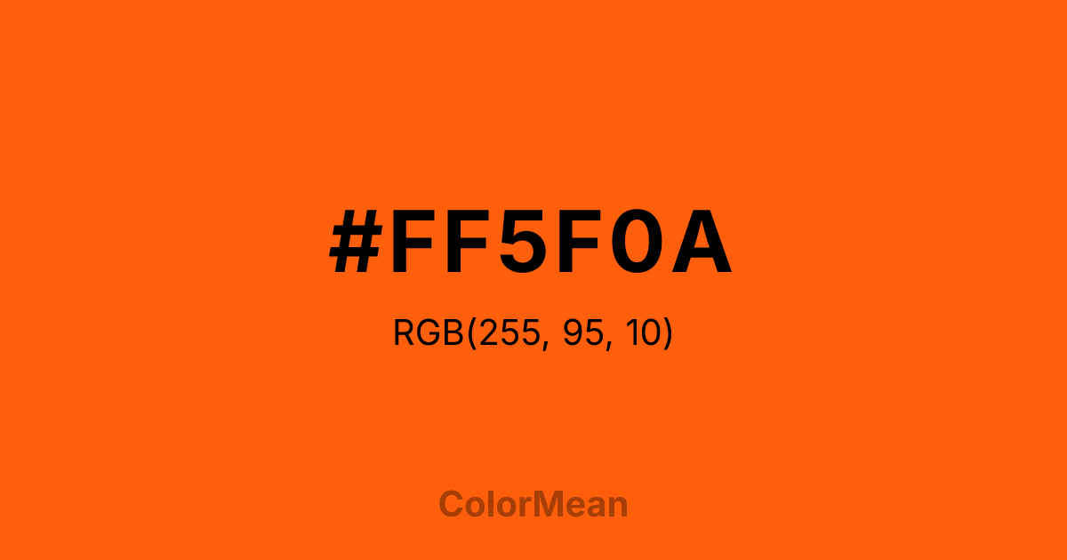 #FF5F0A color swatch