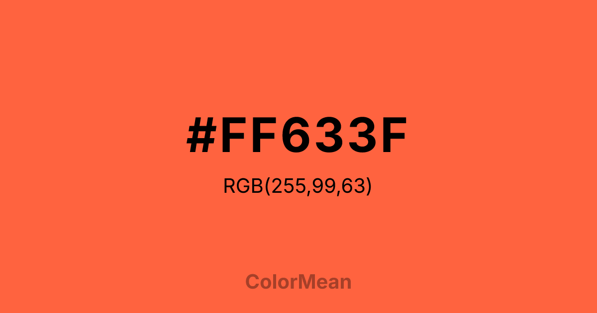 #FF633F color swatch