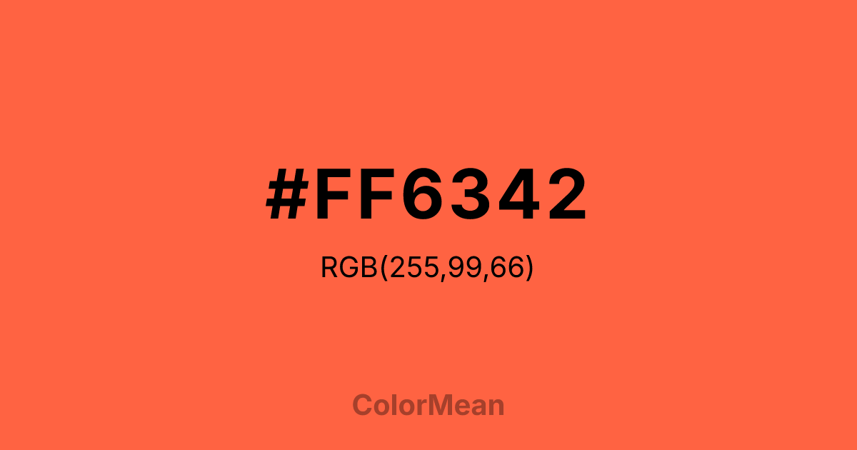 #FF6342 color swatch