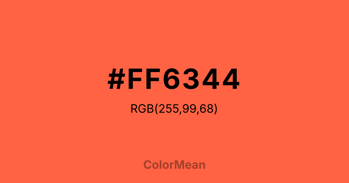 #FF6344 color swatch