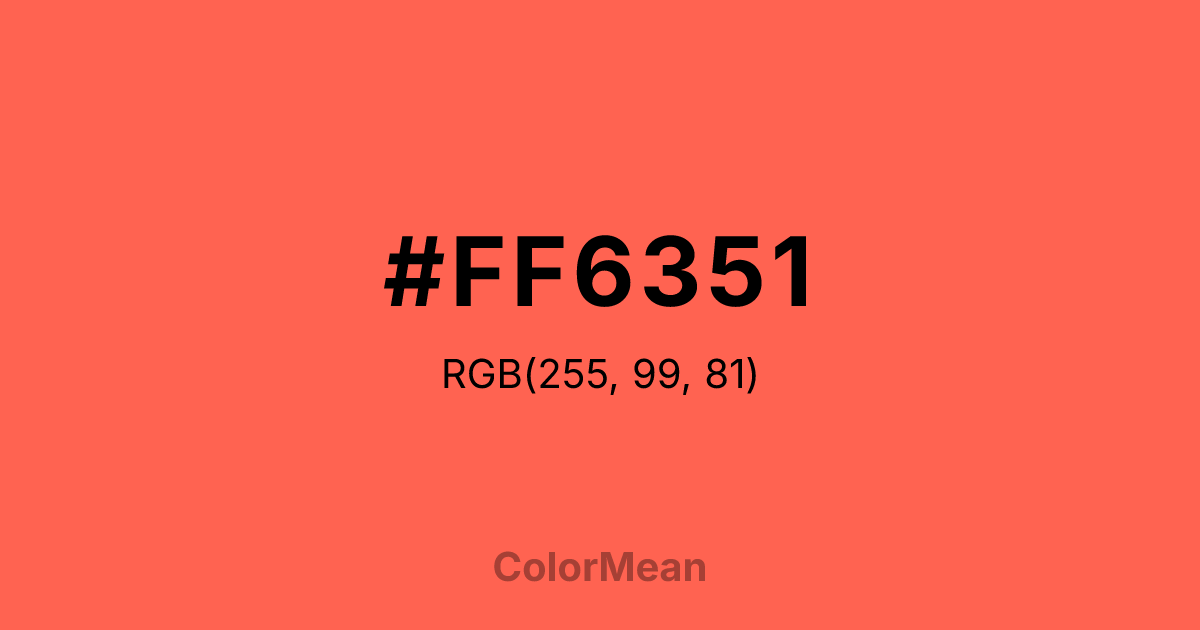#FF6351 color swatch