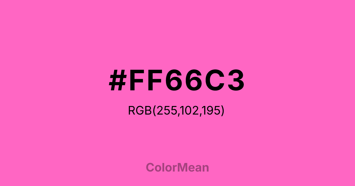 #FF66C3 color swatch