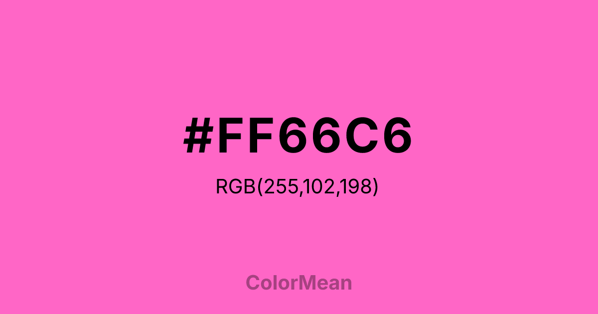 #FF66C6 color swatch