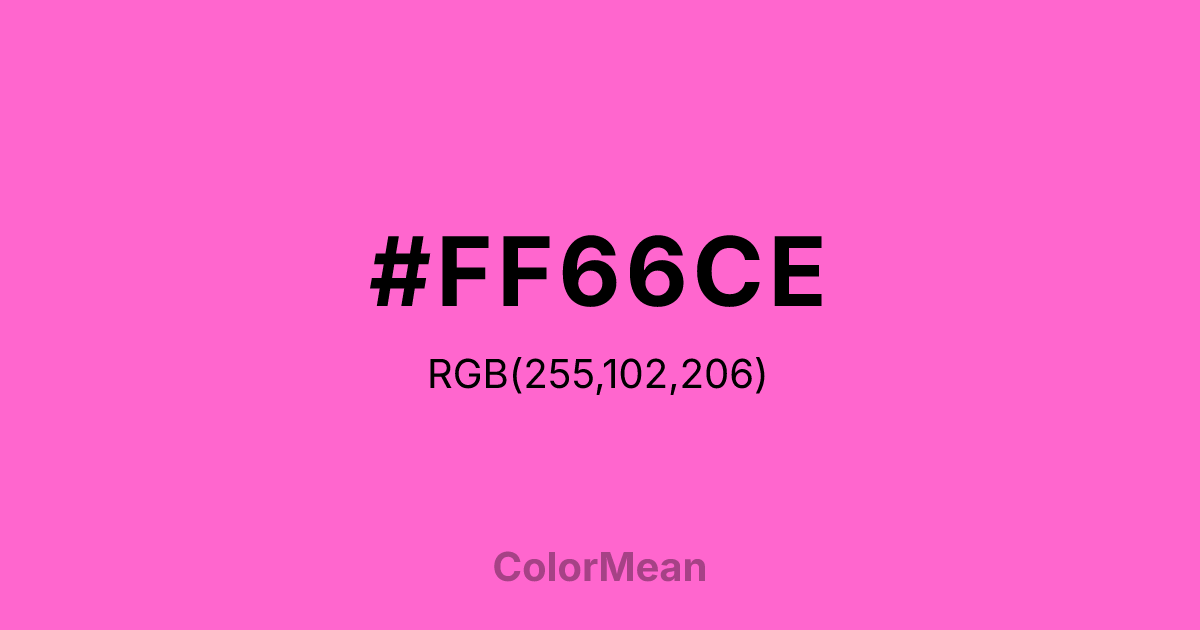 #FF66CE color swatch