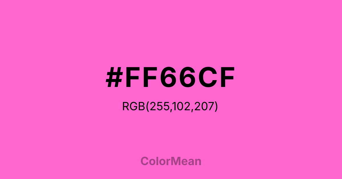 #FF66CF color swatch